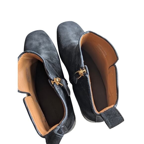 Tory Burch Everly Black Suede Ankle Boots 6 - Picture 7 of 11